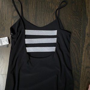 black dress with cool open back